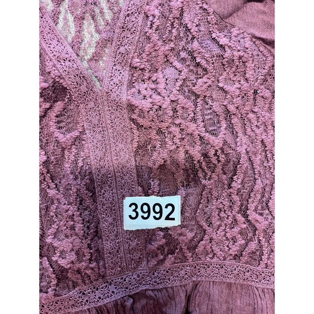 American Eagle Outfitters‎ Burgundy Lace Peplum Long Sleeve Top Blouse S - Picture 5 of 5